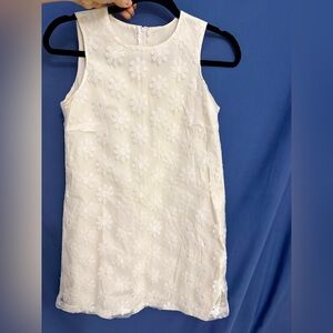 Vintage contempo casuals Floral Embroidered white Sleeveless dress Small